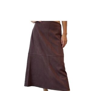 Brown Suede Skirt